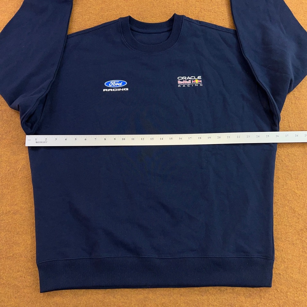 Oracle Red Bull Racing Mens XL Navy Ford Racing Graphic Crewneck Sweatshirt - Picture 6 of 12